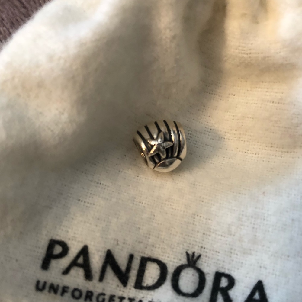 Seashell with starfish pandora charm